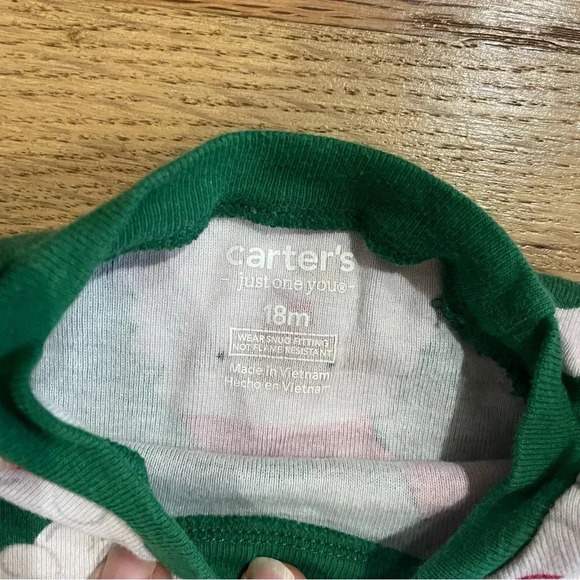 Carters 18M Christmas Santa Pajama Holiday Matching Set - Picture 3 of 7